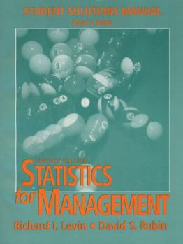 Paperback Statistics for Management: Student Solutions Manual Book