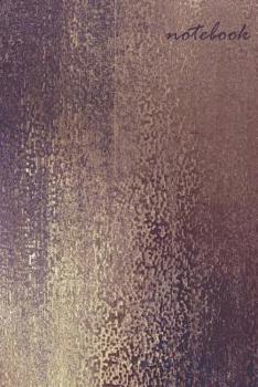 Paperback Notebook: Stunning Gold & Dark Purple Design Book