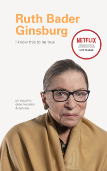 Hardcover Ruth Bader Ginsburg: On Equality, Determination, and Service Book
