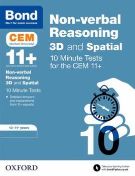 Paperback Bond 11+: CEM 3D Non-Verbal Reasoning 10 Book