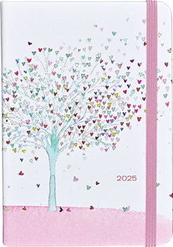 Calendar 2025 Tree of Hearts Weekly Planner (16 Months, Sept 2024 to Dec 2025) Book