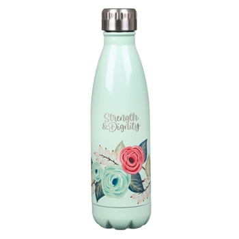 Misc. Supplies Water Bottle Stainless Steel Teal Strength & Dignity Book
