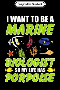 Composition Notebook: Marine Biologist porpoise nice designed  Journal/Notebook Blank Lined Ruled 6x9 100 Pages