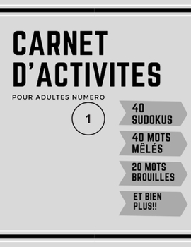 Paperback Carnet D'activités: Pour adultes numéro 1 [French] Book