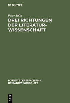 Hardcover Drei Richtungen der Literaturwissenschaft [German] Book