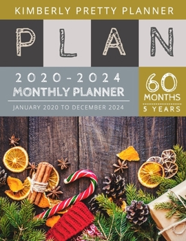 Paperback 5 Year Monthly Planner 2020-2024: Womens 5 Year Planner: Password Keeper And Journal, 60 Months Calendar (5 Year Monthly Plan Year 2020, 2021, 2022, 2 Book