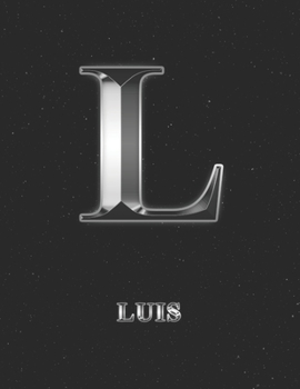 Luis: 2 Year Weekly Planner with Note Pages (24 Months) | Silver Effect Personalized Custom Letter L Initial First Name | 2020 - 2021 | Week Planning ... | Plan Each Day, Set Goals & Get Stuff Done