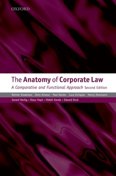 Paperback The Anatomy of Corporate Law: A Comparative and Functional Approach Book