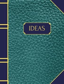 Paperback Ideas: a notebook for writing ideas, thoughts and journal entries. Book size is 8.5 x 11 inches. Book
