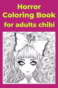 Paperback Horror Coloring Book for adults chibi Book