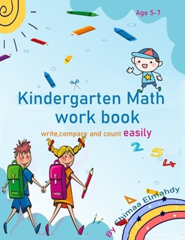 Paperback kindergarten math work book write, compare and count easily Book