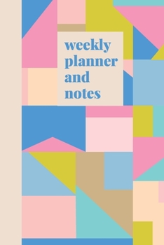 Paperback Weekly Planner and Notes: Cute Undated Organizer, Calendar, and Agenda with a Full Year of Monthly and Weekly Calendars Plus Spaces for Appointm Book