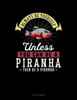 Paperback Always Be Yourself Unless You Can Be a Piranha Then Be a Piranha: 3 Column Ledger Book