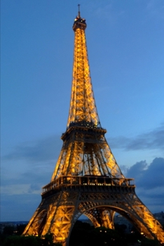 Eiffel Tower in Lights (A Joy Notes Notebook): Journal, Diary, Notebook, Notepad, Organizer - Lined Paper, 120 Pages, 6 x 9 inches in Size