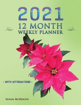 Paperback 2021 12 Month Weekly Planner with Affirmations Book
