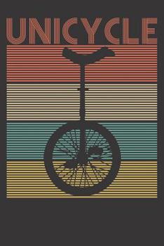 Paperback Notebook: Dot Grid Dotted 6x9 120 Pages Retro Unicycle Book