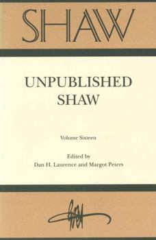 Library Binding Shaw: The Annual of Bernard Shaw Studies, Vol. 16: Unpublished Shaw Book