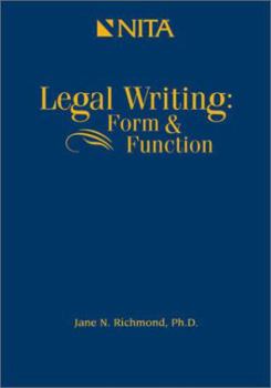 Hardcover Legal Writing: Form and Function Book