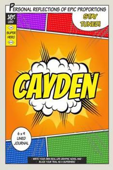 Paperback Superhero Cayden: A 6 x 9 Lined Journal Notebook Book