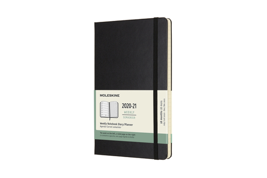 Calendar Moleskine 2020-21 Weekly Planner, 18m, Large, Black, Hard Cover (5 X 8.25) Book