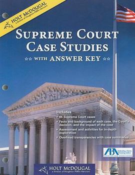 Paperback Holt McDougal Supreme Court Case Studies with Answer Key [With Transparency(s)] Book