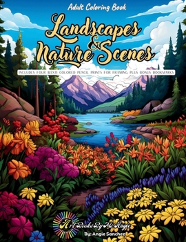 Paperback Landscapes & Nature Scenes: Adult Coloring Book