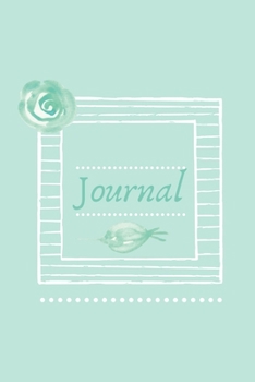 Paperback Minimalist Lined Journal: With Mint Green Watercolor Floral Design Book