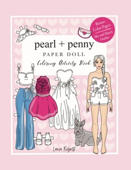 Paperback Pearl And Penny Paper Doll: Coloring Activity Book