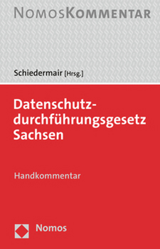 Hardcover Datenschutzdurchfuhrungsgesetz Sachsen: Handkommentar [German] Book