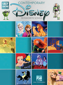 Paperback Contemporary Disney: Easy Guitar with Tab Book