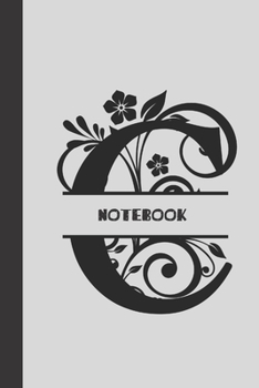 C Notebook letter: small lined initial monogram alphabet letter Notebook / Travel Journal to write in (6'' x 9'') 120 pages