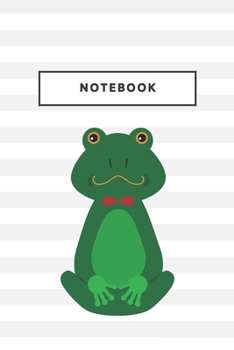 Paperback Notebook: Mr Frog SeriusFace Notebooks And Journal Soft Cover Lined Animal Cute Pet Composition Book White Background Book