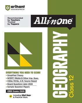 Paperback AIO CBSE Geography 12th Book