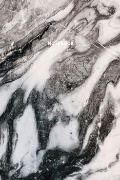 Paperback Marble Notebook: White And Black Watercolor Marble Composition Book Journal Diary For Writing Notes Book