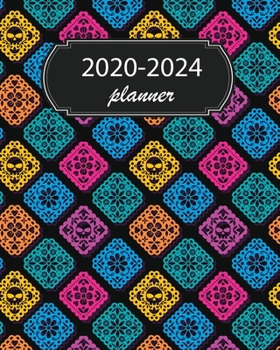 2020-2024 Planner: 5 Year Monthly Weekly Planner Calendar Schedule Organizer 60 Months With Holidays and Inspirational Quotes ( Skull Pattern Purple Agenda )