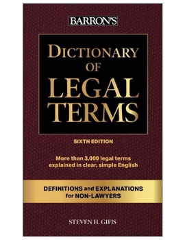 Paperback Dictionary of Legal Terms: Definitions and Explanations for Non-Lawyers Book