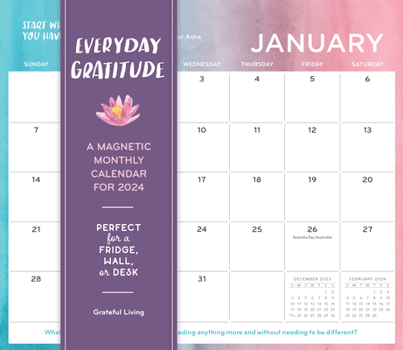 Calendar Everyday Gratitude Magnetic Wall Calendar 2024: Perfect for a Fridge, Wall or Desk Book