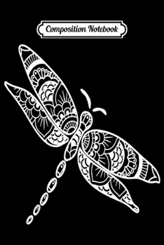 Composition Notebook: Dragonfly Line Art Journal/Notebook Blank Lined Ruled 6x9 100 Pages