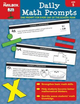 Paperback Daily Math Prompts (Gr. 5) by The Mailbox Books Staff (2007-07-01) Book