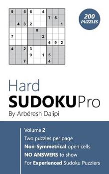 Paperback Sudoku: Hard Sudoku Pro Book for Experienced Puzzlers (200 puzzles), Vol. 2 Book