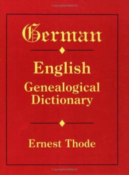 Paperback German-English Genealogical Dictionary Book