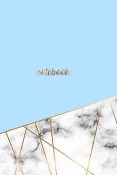 Paperback Notebook: Marble + Gold Baby Blue Journal - Luxury Notebook Book