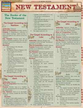 Misc. New Testament: Quickstudy Laminated Reference Guide Book