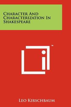Paperback Character and Characterization in Shakespeare Book
