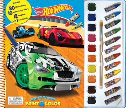 Spiral-bound Hot Wheels Deluxe Poster Paint & Color Book