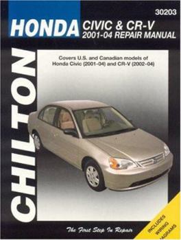 Paperback Honda Civic and Crv, 2001-04 Book