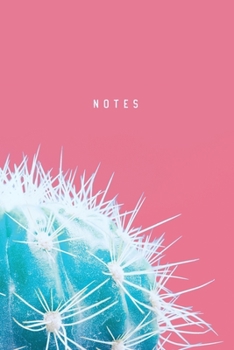 Paperback Notes: NEW - Abstract Duotone Cactus Notebook Journal - Pink + Green Book