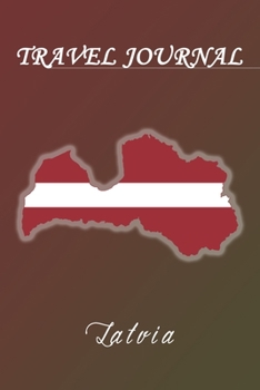Paperback Travel Journal - Latvia - 50 Half Blank Pages - Book