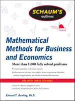 Paperback Schaum's Outline of Mathematical Methods for Business and Economics Book
