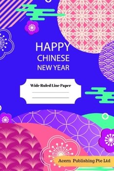Chinese New Year Theme Wide Ruled Line Paper